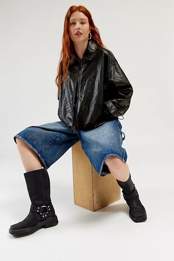 Lioness Nirvana Faux Leather Bomber Jacket Womens at Urban Outfitters Product Image