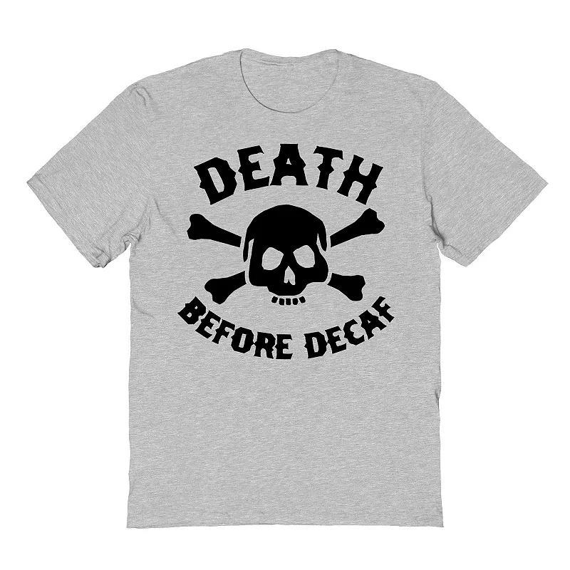 Mens Death Before Decaf Graphic Tee Product Image