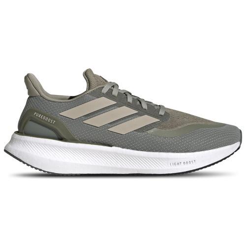 adidas Mens adidas Adizero Boston 12 - Mens Running Shoes Silver Pebble/Wonder Beige/Olive Strata Product Image