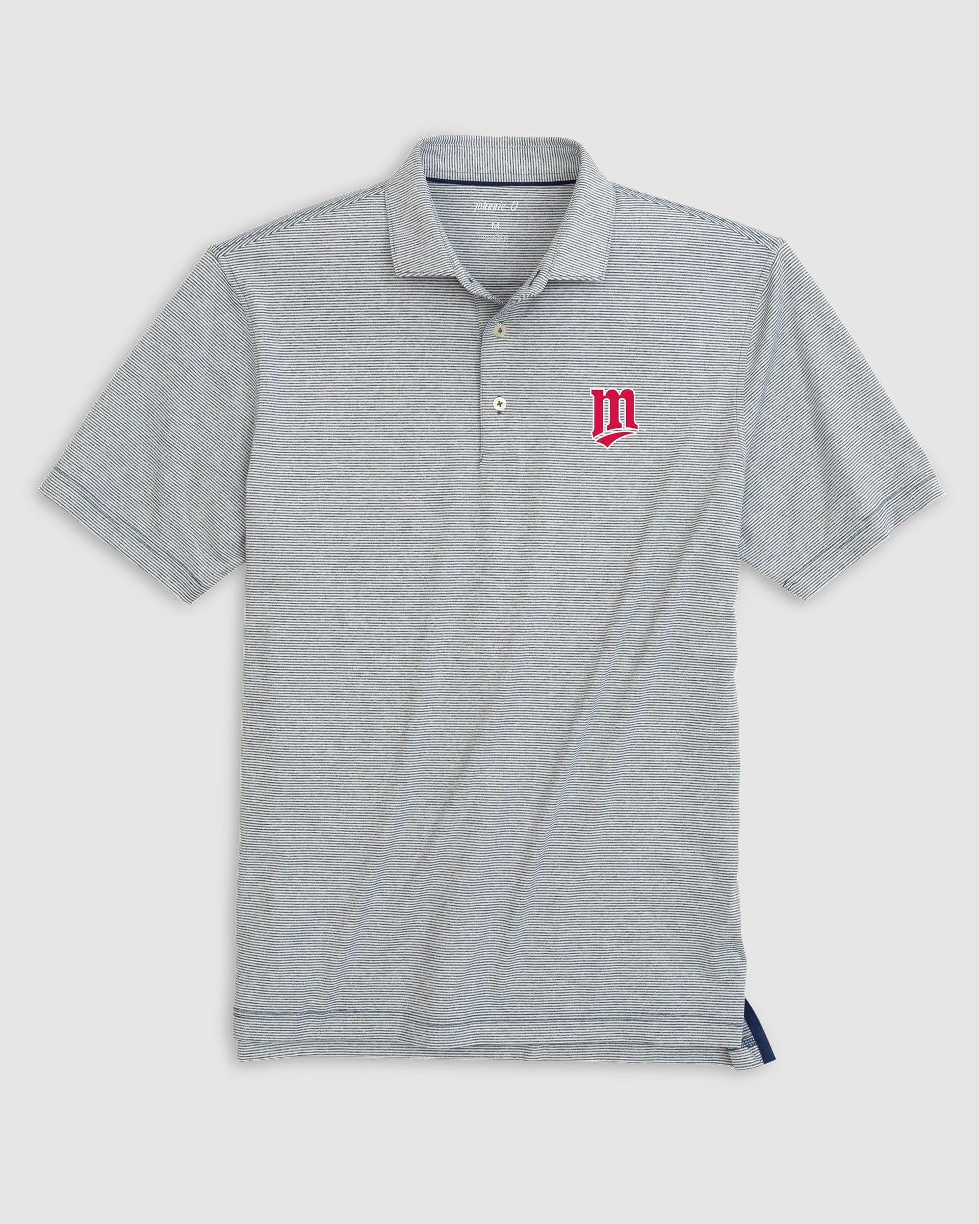 Boston College Lyndonn Jr. Striped Jersey Performance Polo Product Image