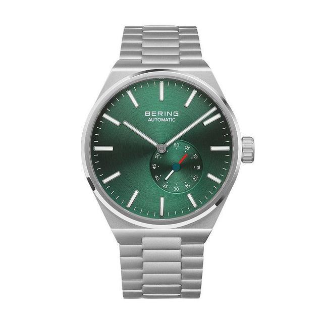 BERING Mens Automatic Stainless Steel Bracelet Watch Green Product Image