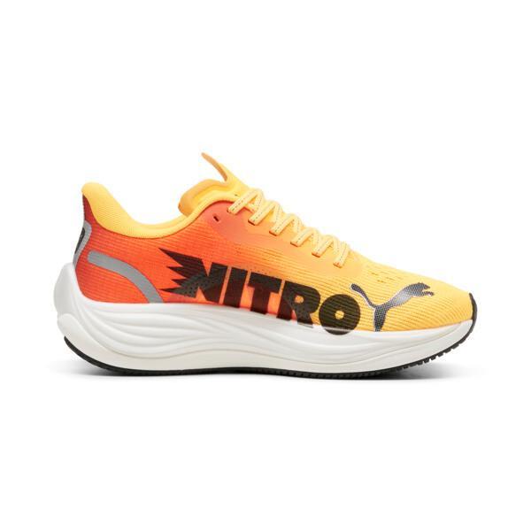 PUMA Velocity NITROâ¢ 3 FADE Women's Running Shoes in Sun Stream/Sunset Glow/White Product Image