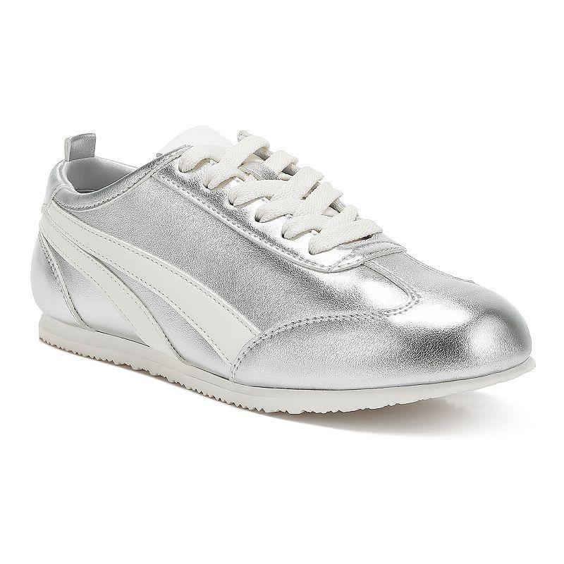 London Rag Montek Womens Metallic Lace-Up Sneakers Product Image