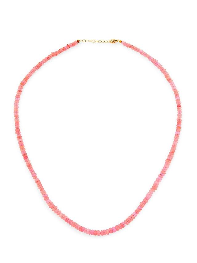 Womens Soleil 14K Yellow Gold & Pink Opal Beaded Necklace Product Image