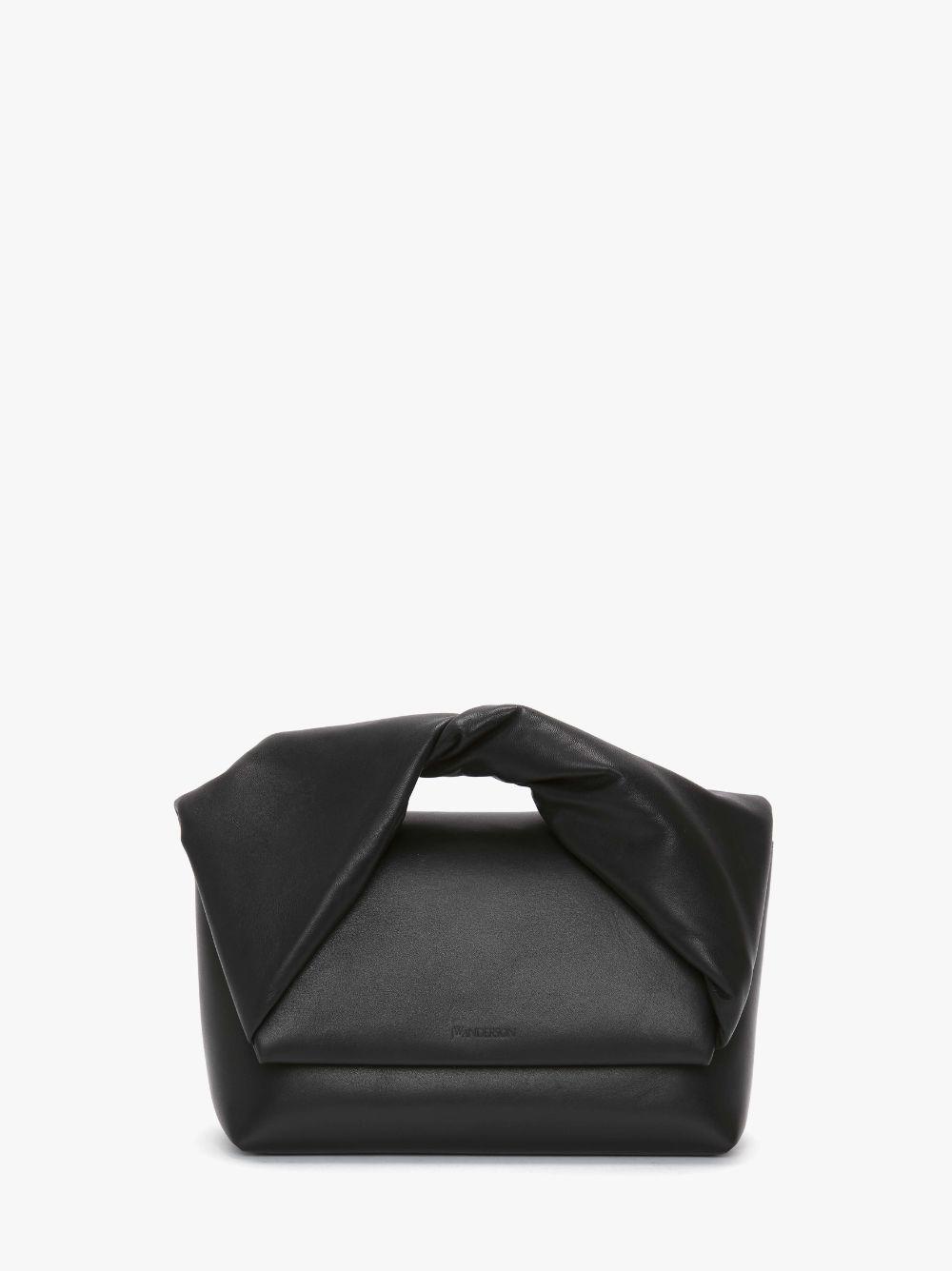 LARGE TWISTER - LEATHER TOP HANDLE BAG in black | JW Anderson US  Product Image