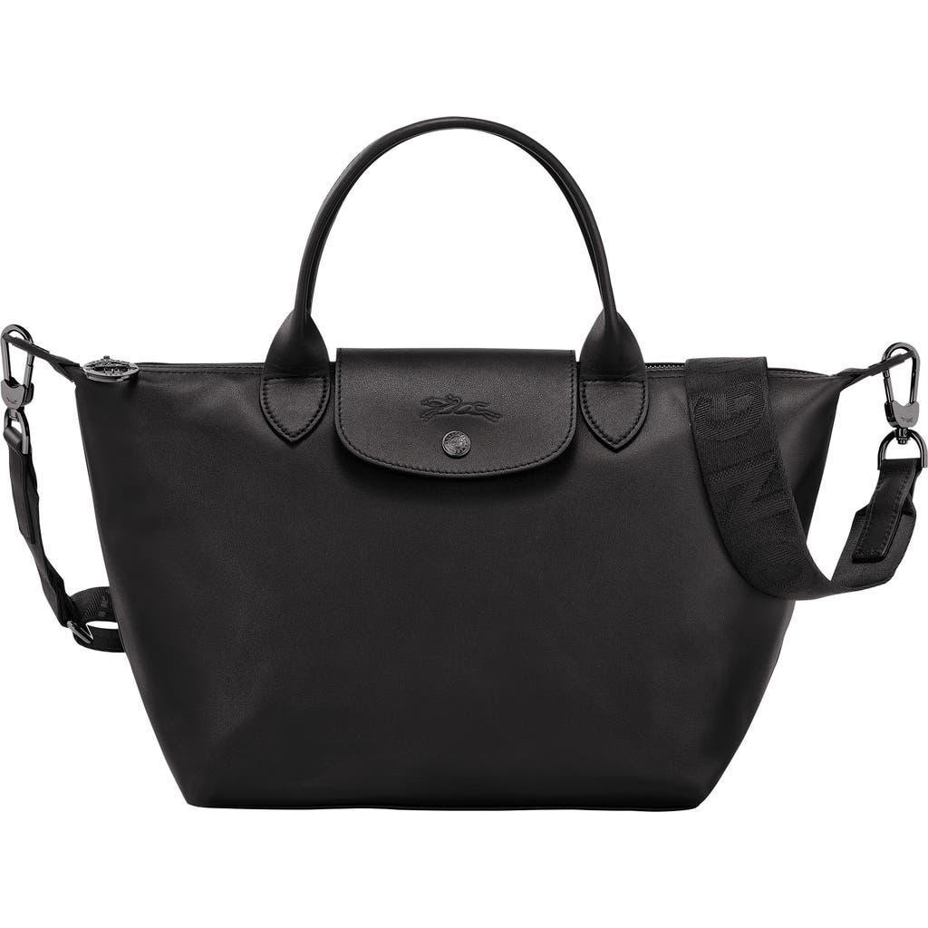 LONGCHAMP Small Le Pliage Xtra Leather Crossbody Bag In Black Product Image