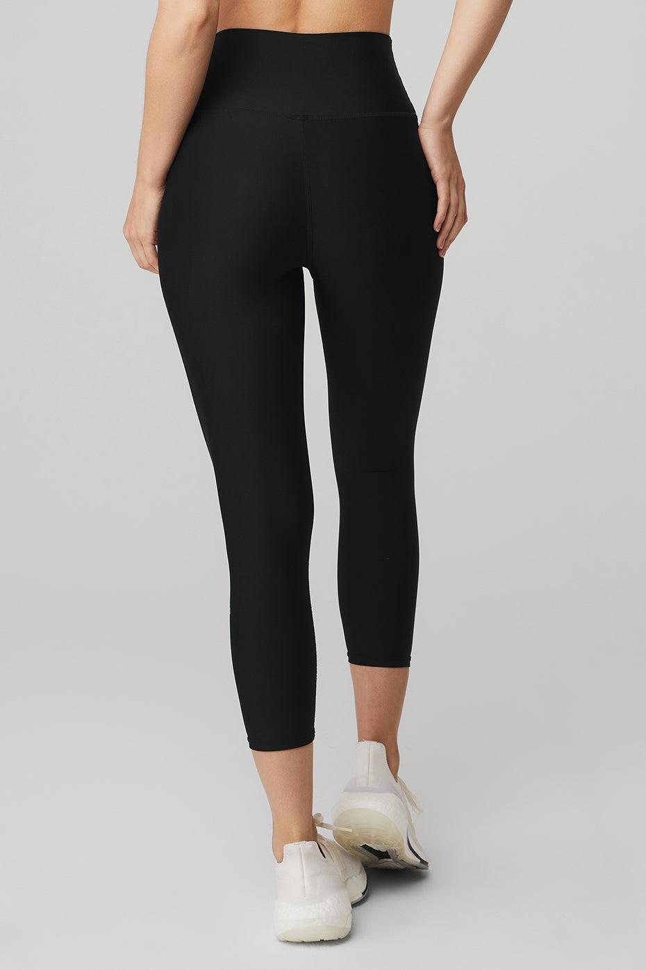 High-Waist Airlift Capri - Black Female Product Image