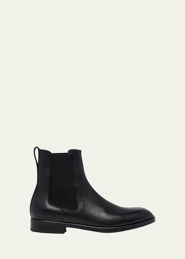TOM FORD Men's Robert Leather Chelsea Boots  - BLACK - Size: 10D Product Image