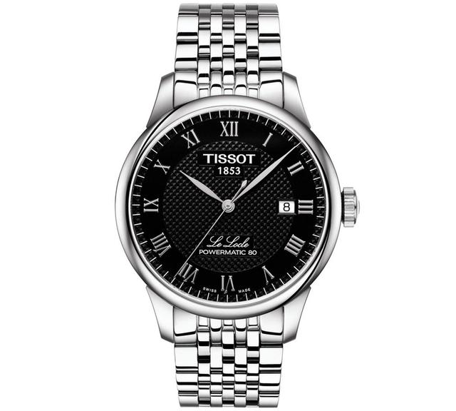 Tissot Mens Swiss T-Classic Le Locle Powermatic 80 Gray Stainless Steel Bracelet Watch 39.3mm Product Image