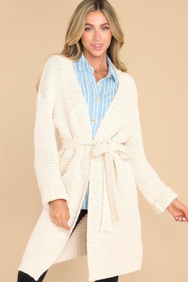 Relax More Ivory Cardigan Product Image