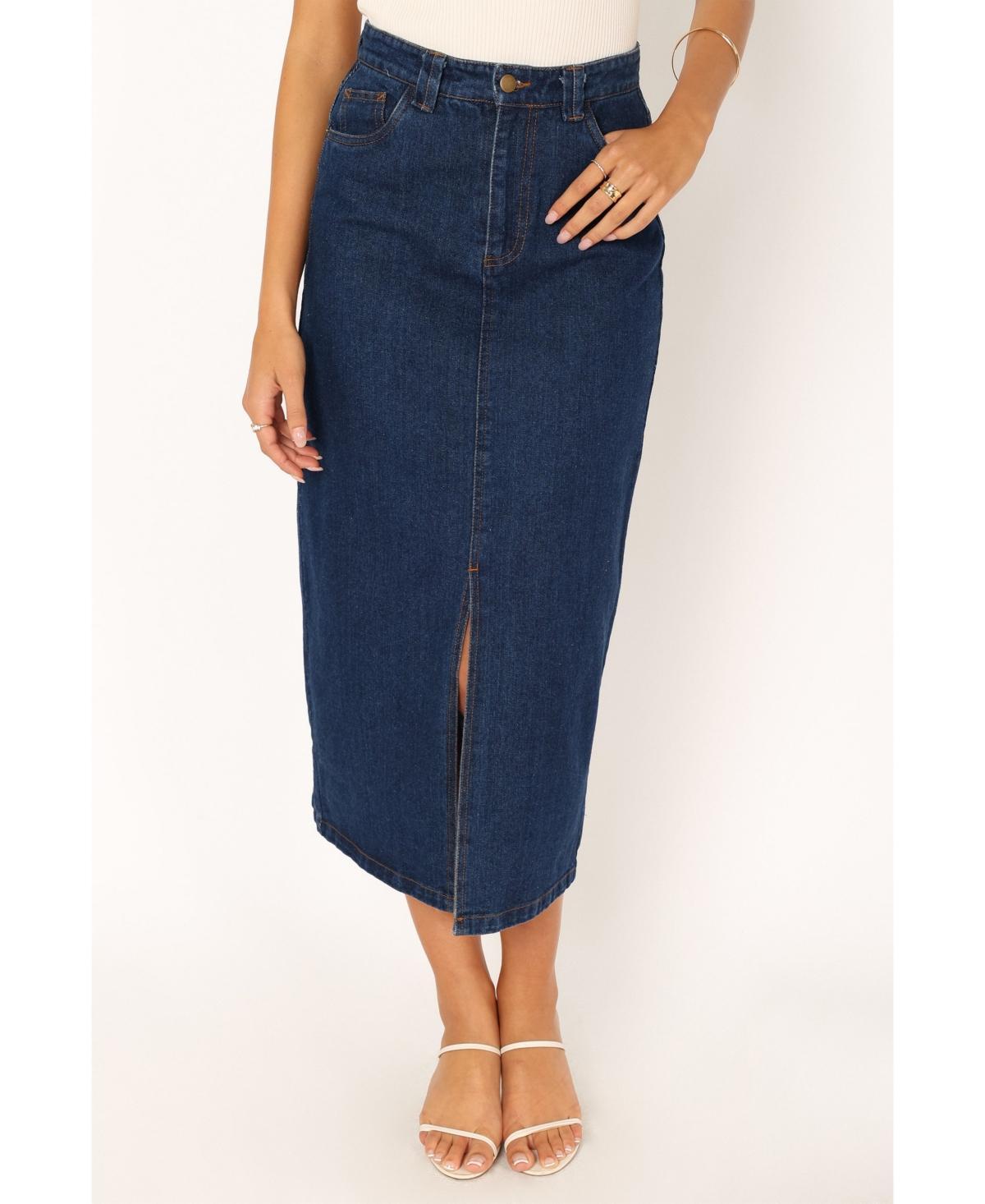 Petal and Pup Womens Rana Denim Midi Skirt Product Image