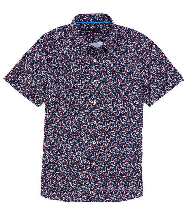 Quieti Performance Stretch Floral Print Short Sleeve Woven Shirt Product Image