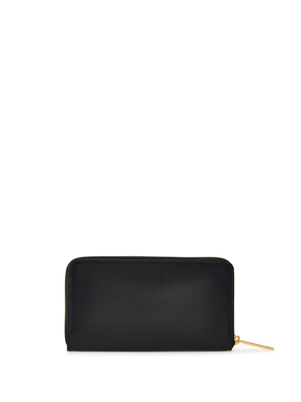 Gancini Leather Wallet In Neroflamer Product Image