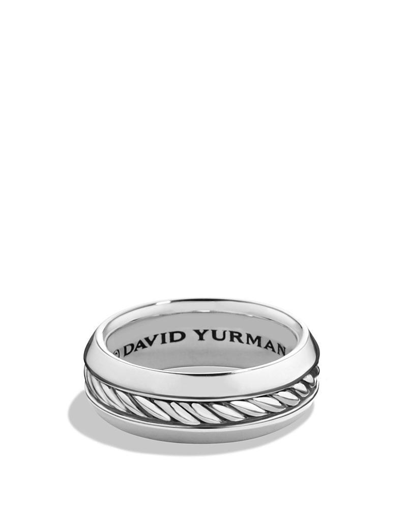 Mens Cable Inset Band Ring Product Image