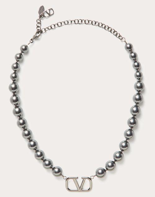 VLOGO SIGNATURE METAL CHOKER WITH SWAROVSKI® PEARLS Product Image