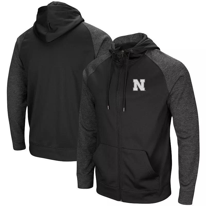 Mens Colosseum Nebraska Huskers Big & Tall out Raglan Full-Zip Hoodie Product Image