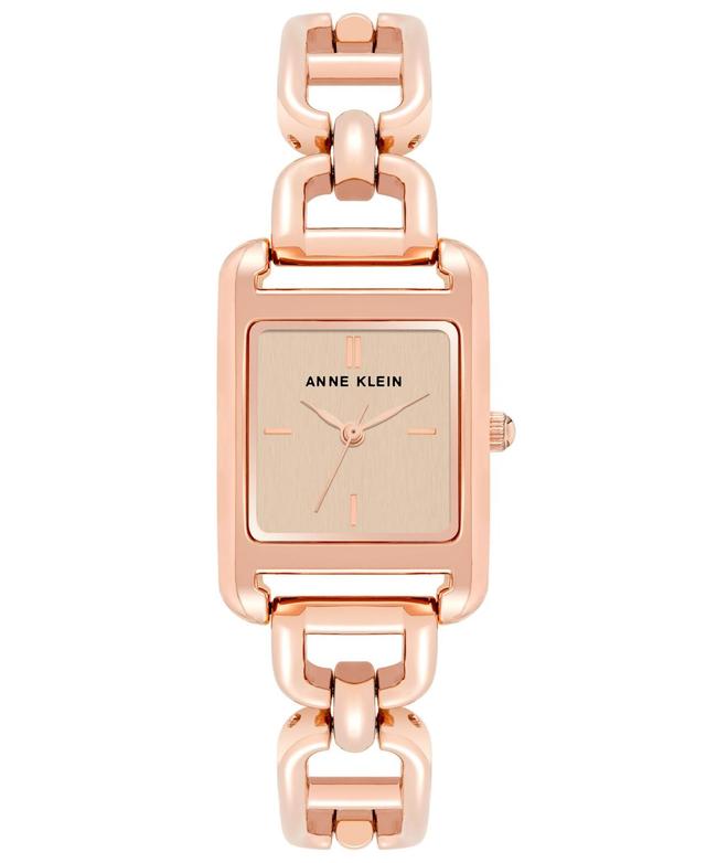 Anne Klein Womens Rose Gold-Tone Alloy Open Link Bracelet Watch, 33mm Product Image