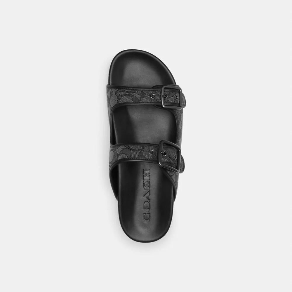 Buckle Strap Sandal In Signature Jacquard Product Image