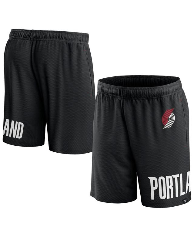 Mens Fanatics Black Portland Trail Blazers Free Throw Mesh Shorts Product Image