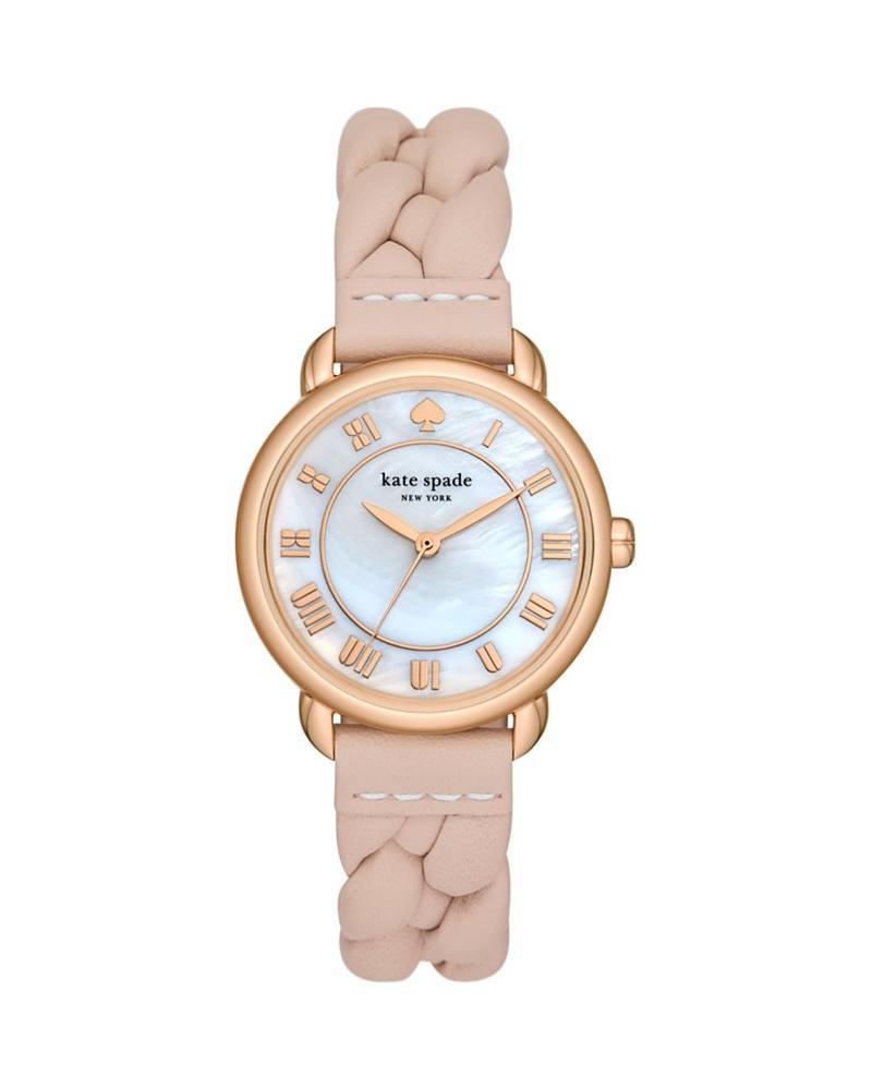 Womens Lily Avenue Rose-Goldtone & Leather Three-Hand Watch Product Image