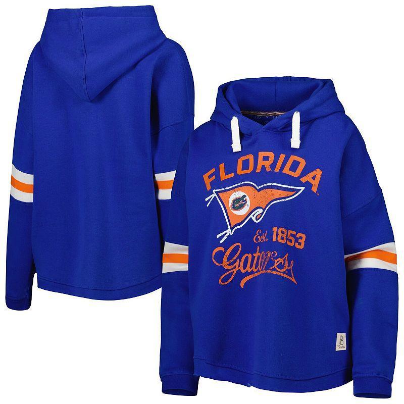 Womens Pressbox Royal Florida Gators Super Pennant Pullover Hoodie Product Image