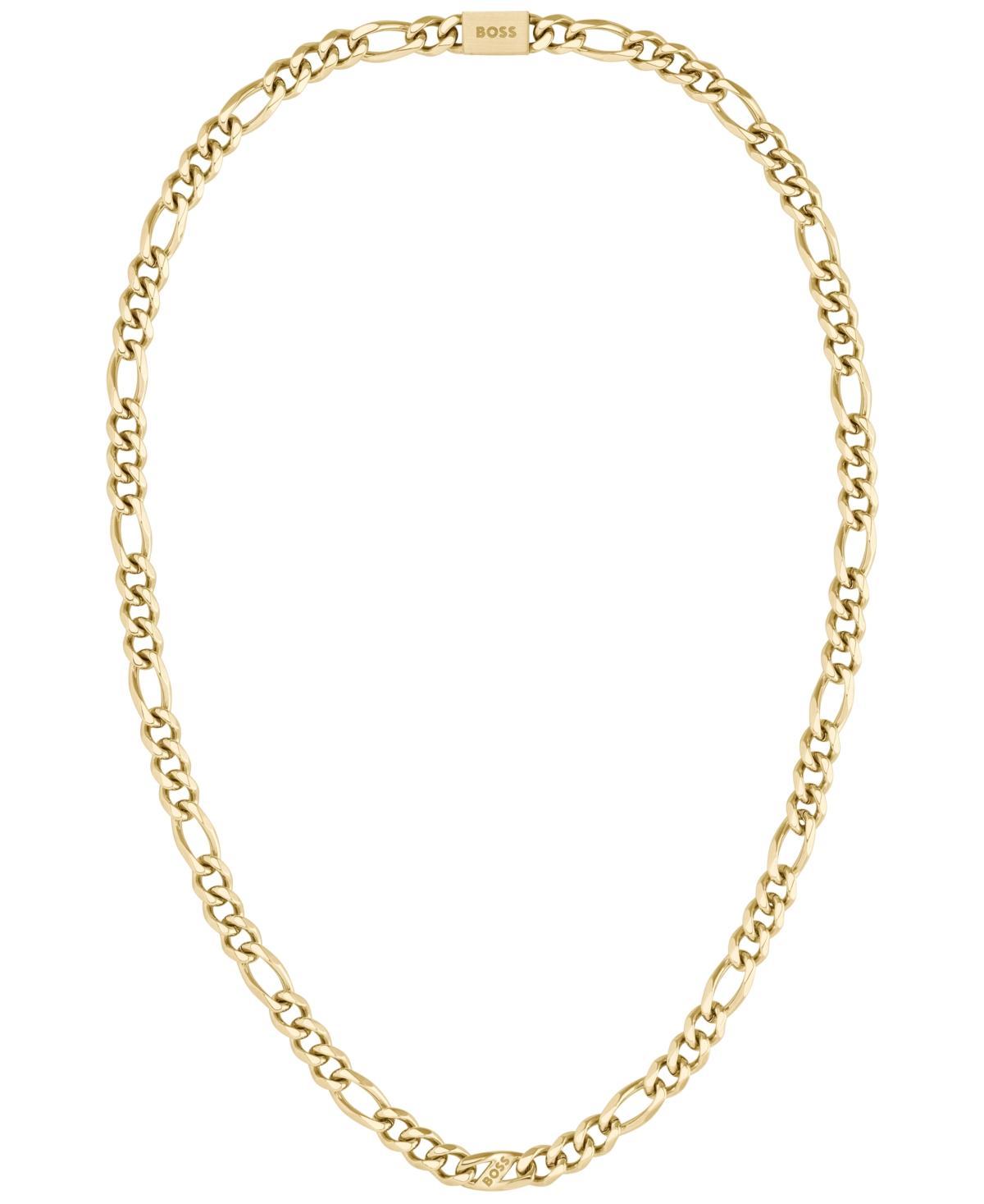 Boss Mens Rian Ionic Plated Thin Gold-Tone Steel Necklace Product Image