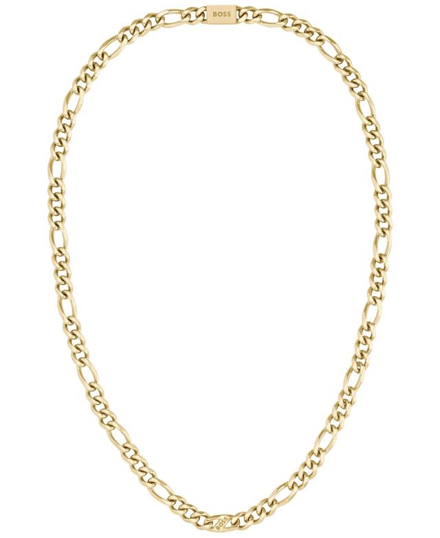 Boss Mens Rian Ionic Plated Thin Gold-Tone Steel Necklace Product Image