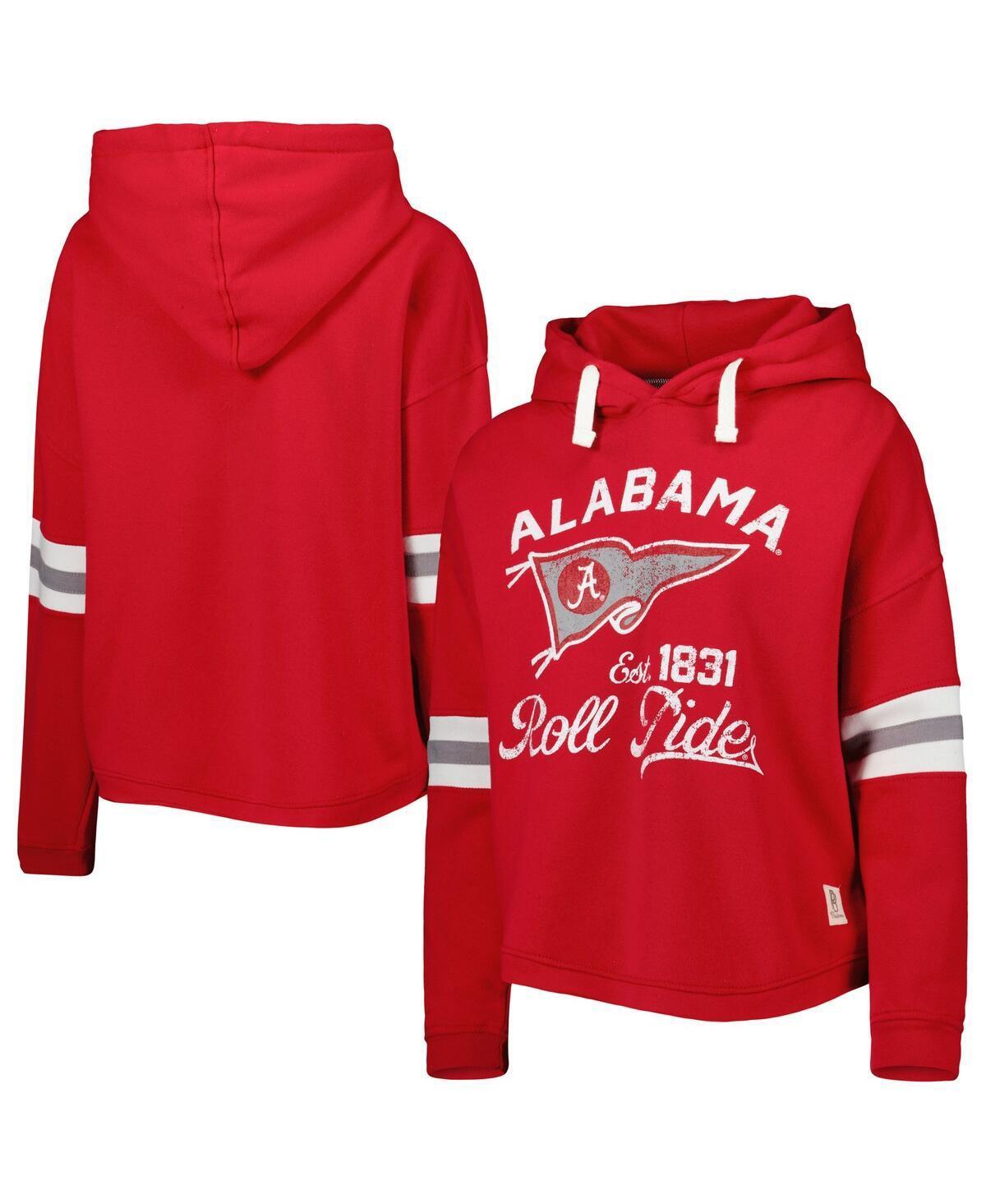 Womens Pressbox Crimson Alabama Crimson Tide Super Pennant Pullover Hoodie Product Image