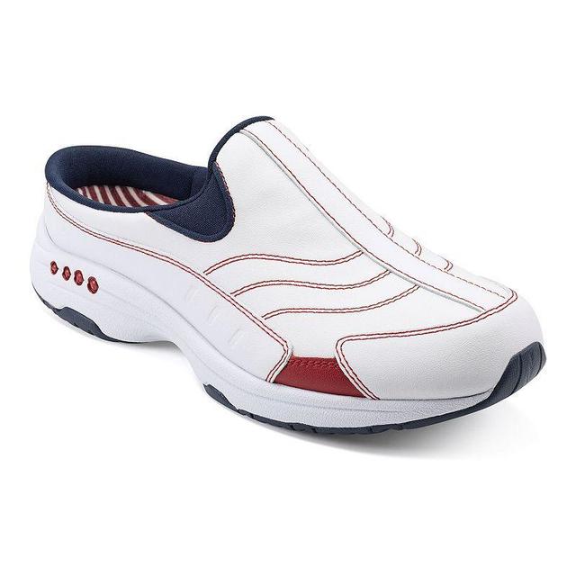 Easy Spirit Traveltime Womens Fashion Mules White Red Team Product Image