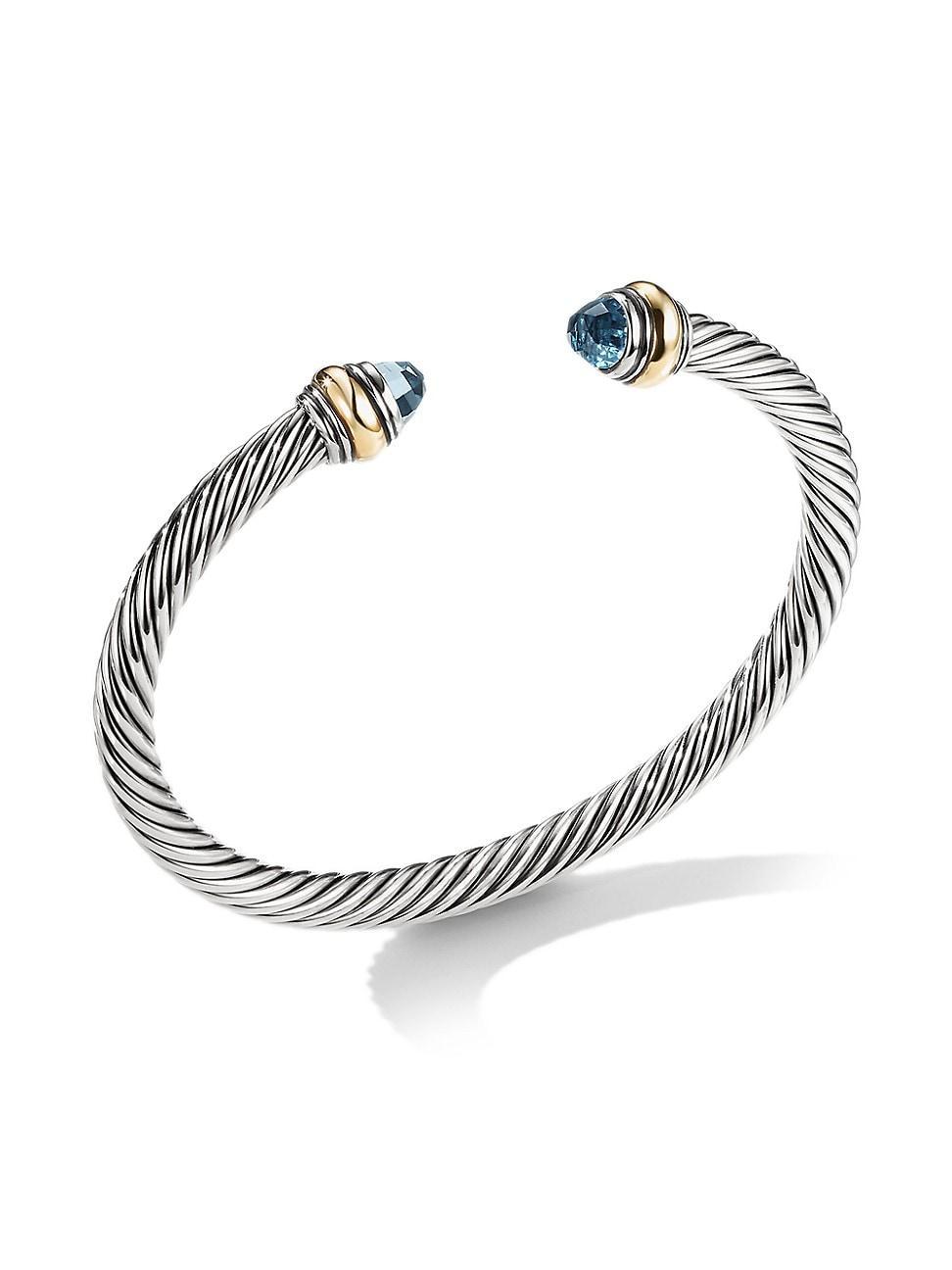 Womens Classic Cable Bracelet In Sterling Silver Product Image