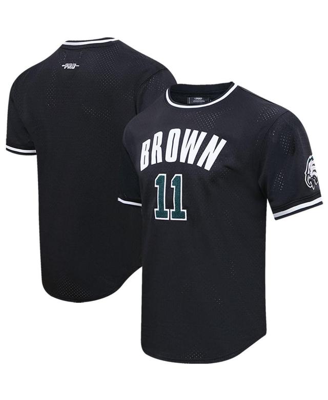 Mens Pro Standard A.j. Brown Black Philadelphia Eagles Mesh Player Name and Number T-shirt Product Image