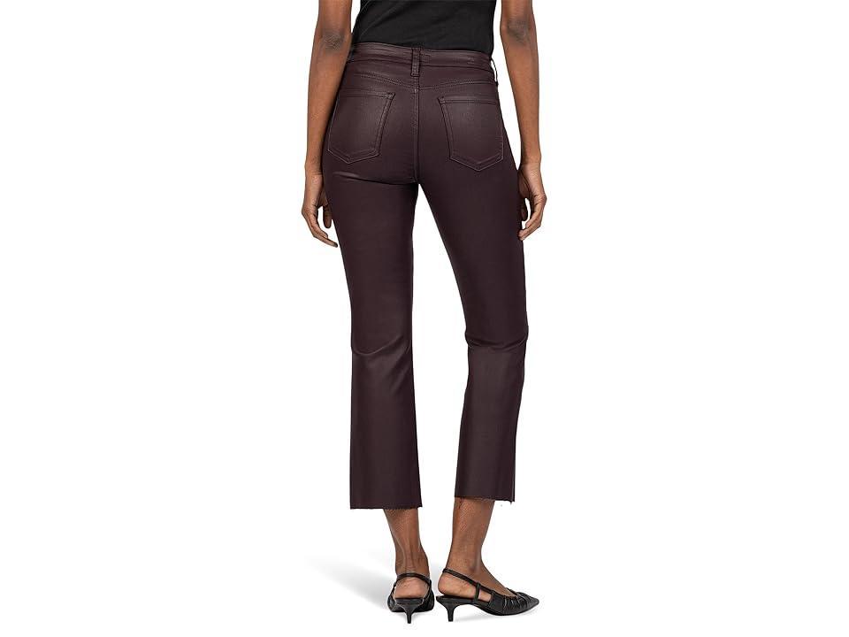 KUT from the Kloth Kelsey High Rise Ankle Flare With Raw Hem (Sangria) Women's Jeans Product Image