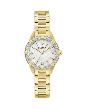 Bulova Sutton Collection Womens Crystal Quartz Analog Stainless Steel Bracelet Watch Product Image