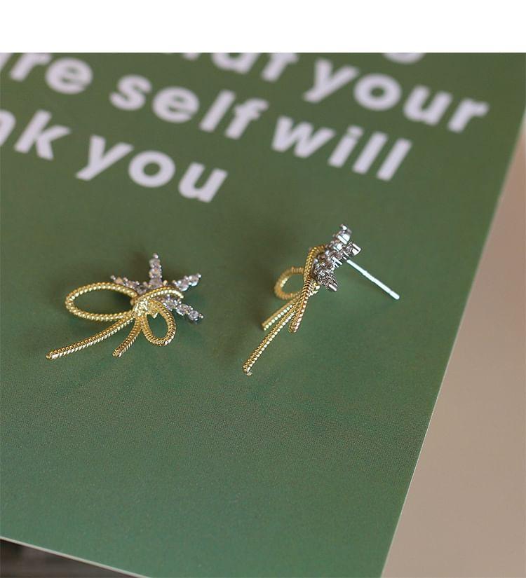 Bow Rhinestone Ear Stud Product Image