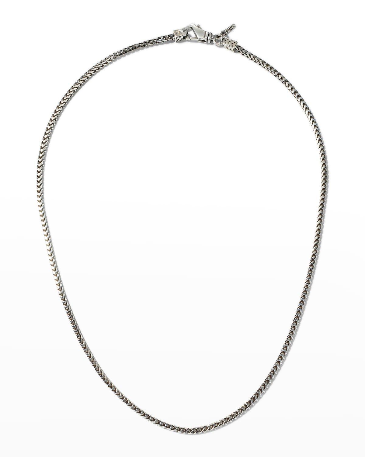 Mens Box Chain Sterling Silver Necklace Product Image