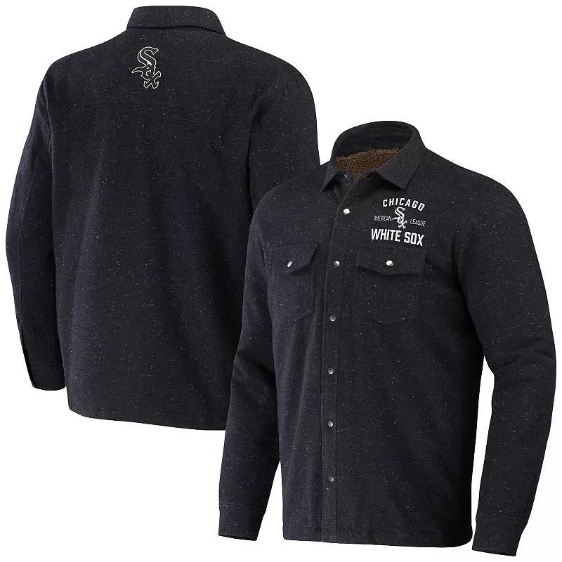 Mens Darius Rucker Collection by Fanatics Black New York Yankees RingstopFull-Snap Shacket Product Image