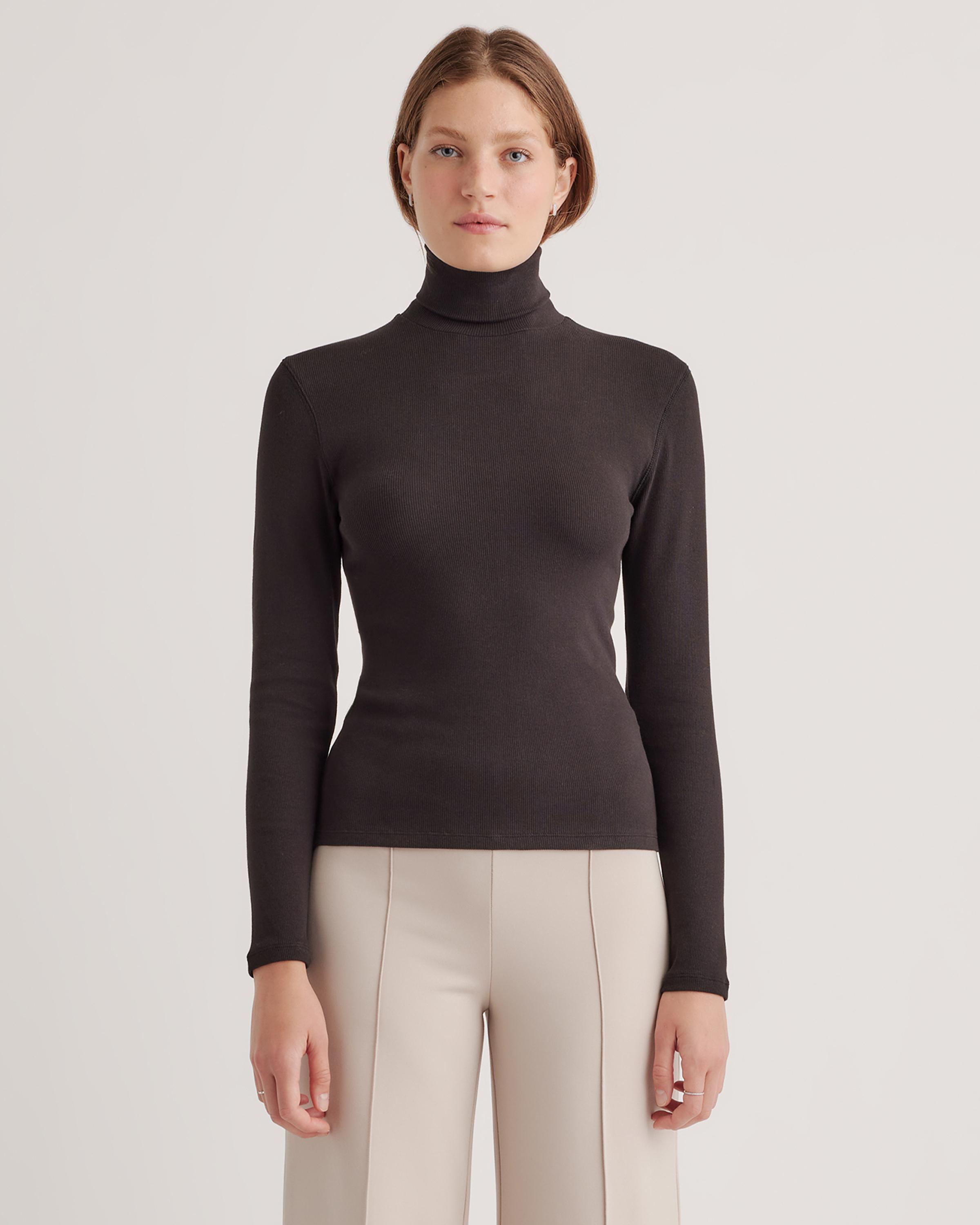 Organic Cotton Micro-Rib Turtleneck Product Image