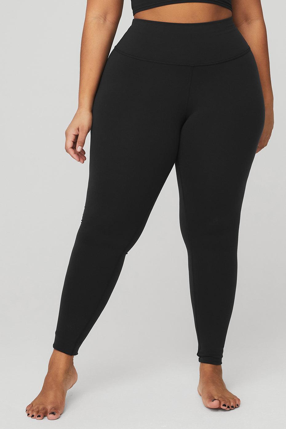 High-Waist Airbrush Legging - Black Female Product Image