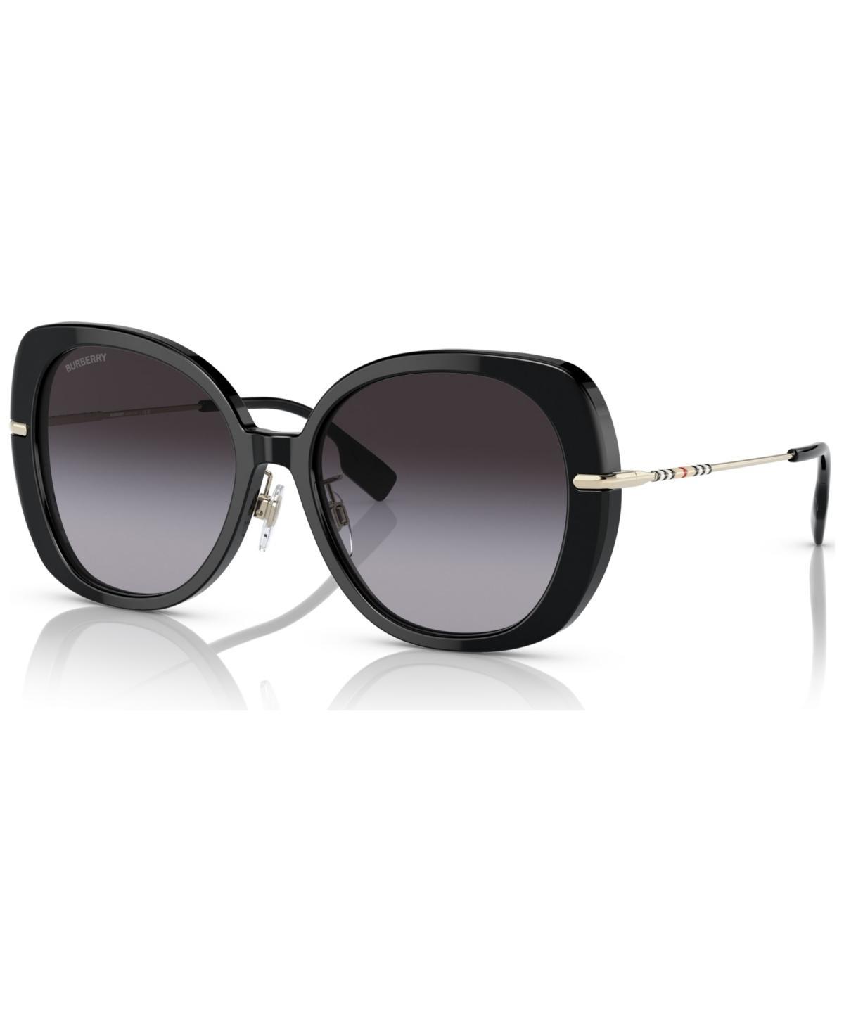 Burberry Womens Eugenie Low Bridge Fit Sunglasses, Gradient BE4374F Product Image