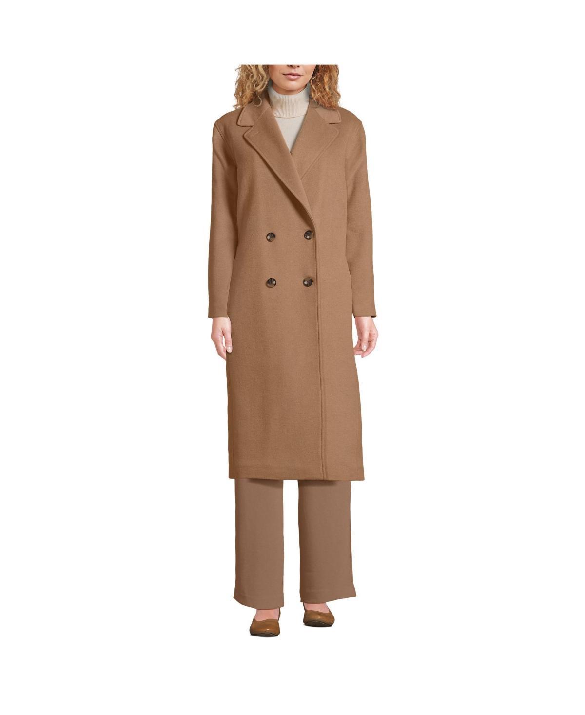 Lands End Womens Insulated Double Breasted Wool Coat Product Image