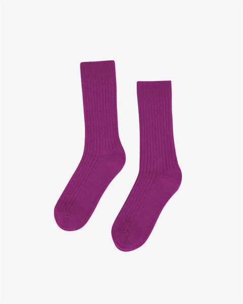 Merino Wool Blend Sock - Magenta Blaze Product Image