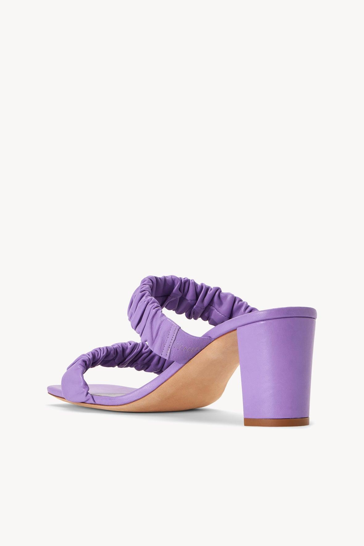 FRANKIE RUCHED SANDAL | LILAC Product Image