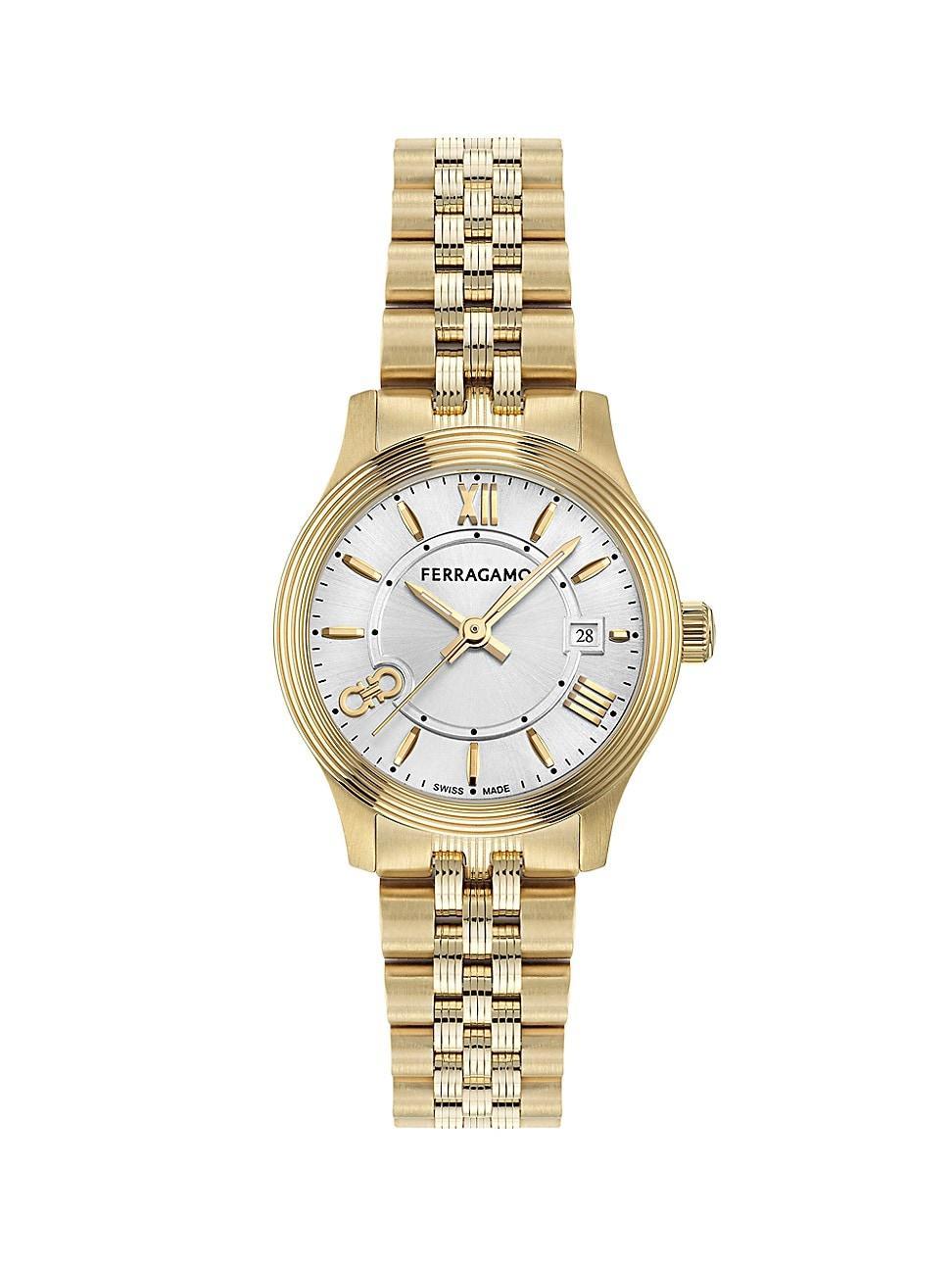 Womens Ferragamo Duo Goldtone Stainless Steel Bracelet Watch/28MM Product Image