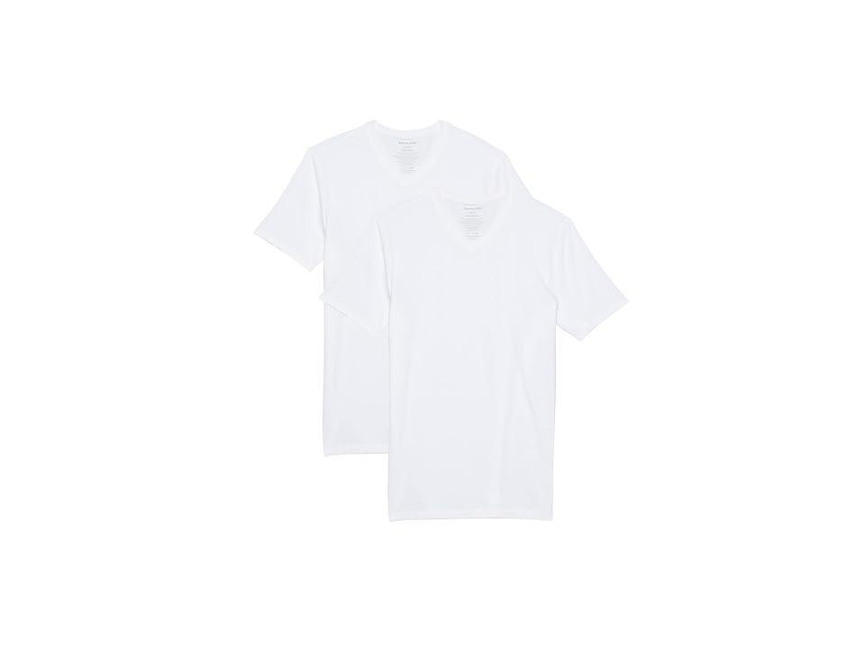 Tommy John 2-Pack Cool Cotton Slim Fit High V-Neck T-Shirts Product Image