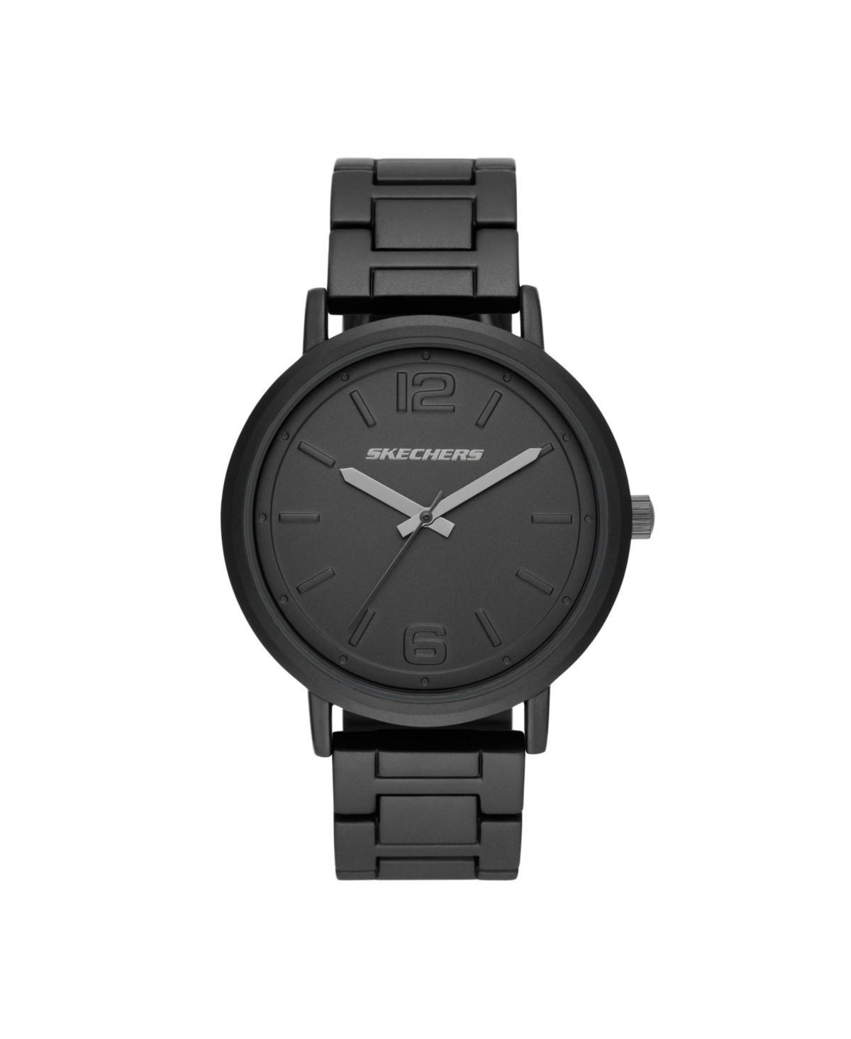 Skechers Mens Ardmore Three-Hand, Black-Tone Alloy Watch - Black Product Image