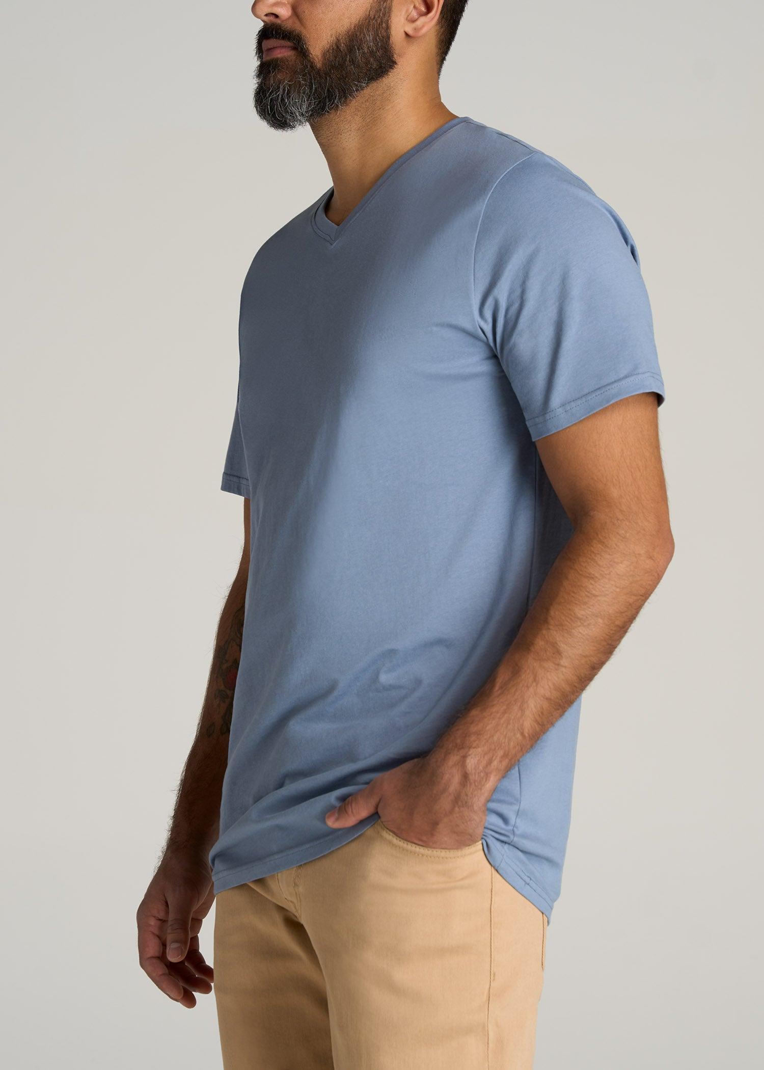 The Everyday REGULAR-FIT V-Neck Tall Men's T-Shirt in Chambray Blue Male Product Image