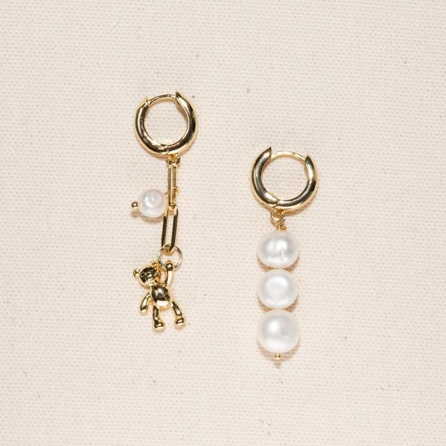 Joey Baby 18K Gold Plated Freshwater Pearls - Help Me Sully Earrings For Women Product Image