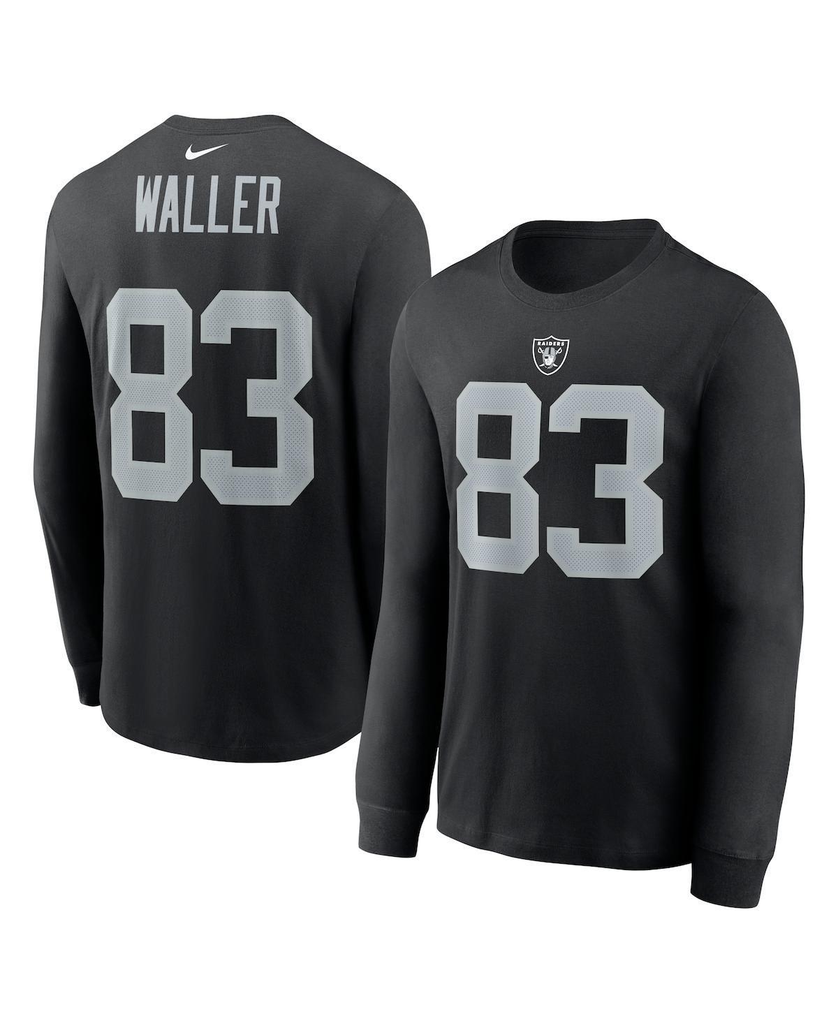 Mens Nike Darren Waller Black Las Vegas Raiders Player Name & Number Long Sleeve T-shirt Product Image