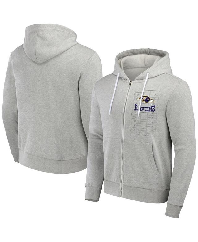 Mens Nfl x Darius Rucker Collection by Fanatics Heather Gray Baltimore Ravens Domestic Full-Zip Hoodie Product Image