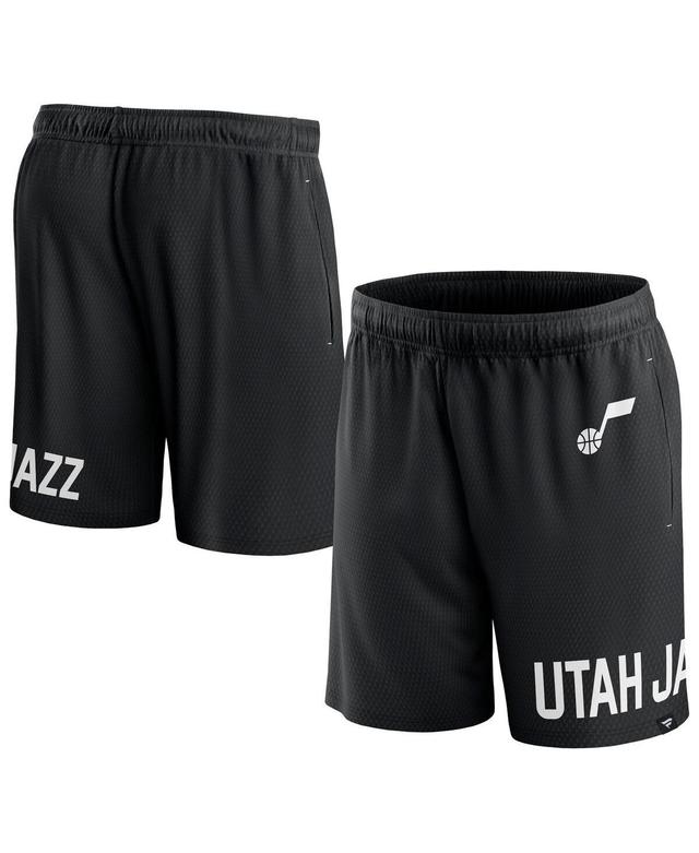 Mens Fanatics Black Utah Jazz Free Throw Mesh Shorts Product Image